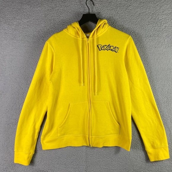 Pikachu Pokemon Hoodie Size XL Costume Jacket Sweatshirt Youth Full Zip Yellow - Picture 4 of 10